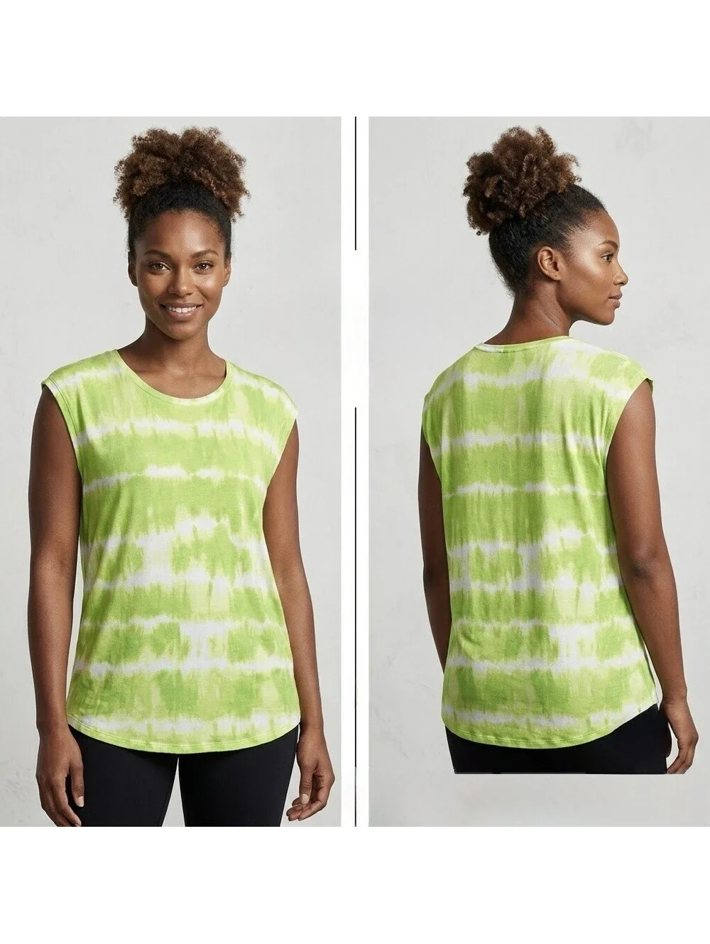 Michael Michael Kors top women’s 0X Green white tie dye cap sleeve